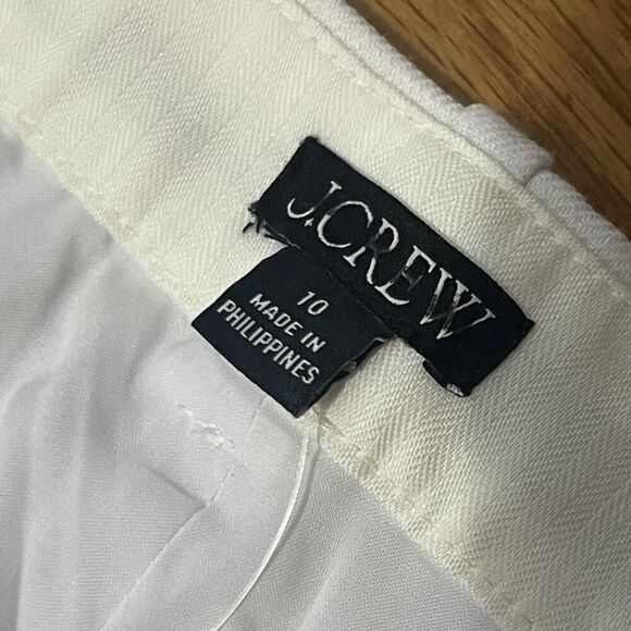 J.CREW Kaya Pant in Stretch Linen Blend Size 10 White NEW Coastal Comfort CI425 - Picture 10 of 14